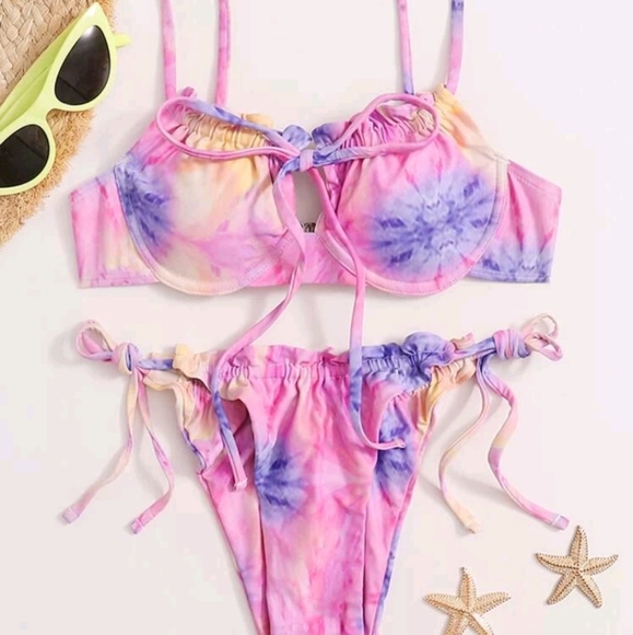 SHEIN Other - 💕New! Pink Purple Bikini 2 piece set Large